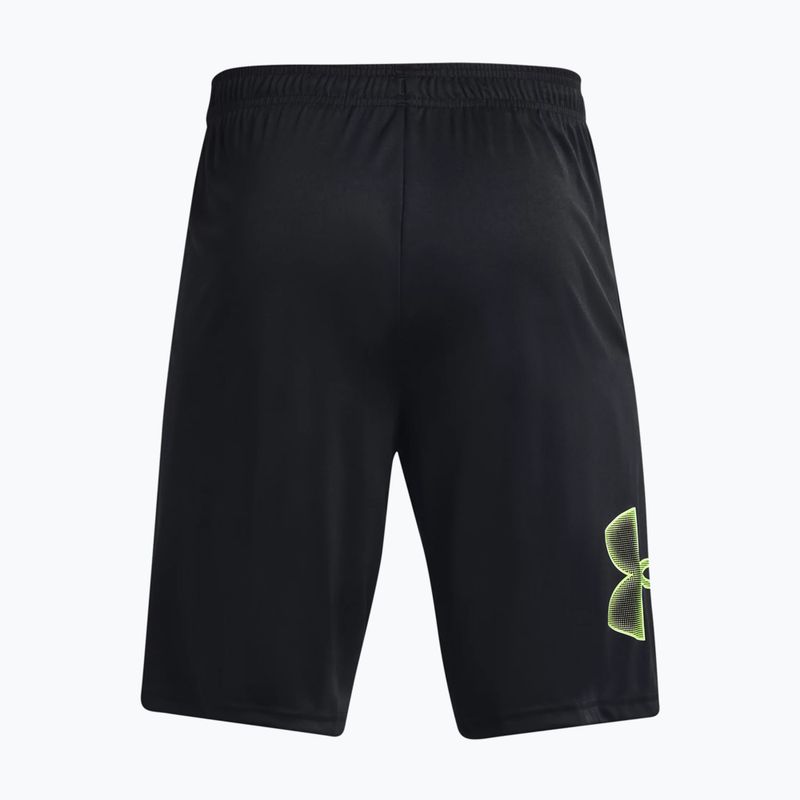 Pantaloncini da allenamento Under Armour Tech Graphic uomo nero/lime surge 3