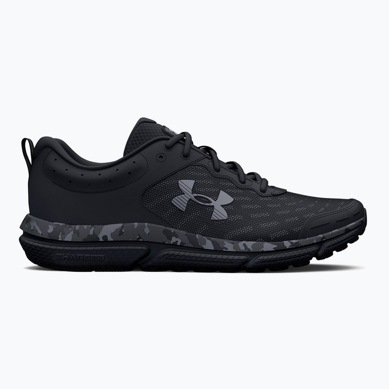 Under Armour Charged Assert 10 Camo nero/nero/grigio scarpe da corsa da uomo