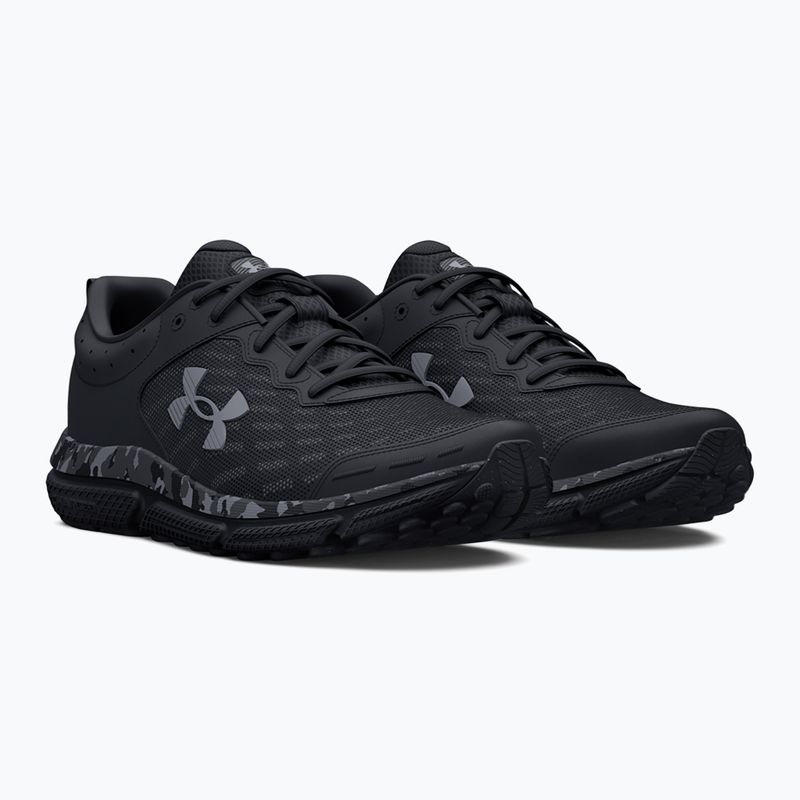 Under Armour Charged Assert 10 Camo nero/nero/grigio scarpe da corsa da uomo 3