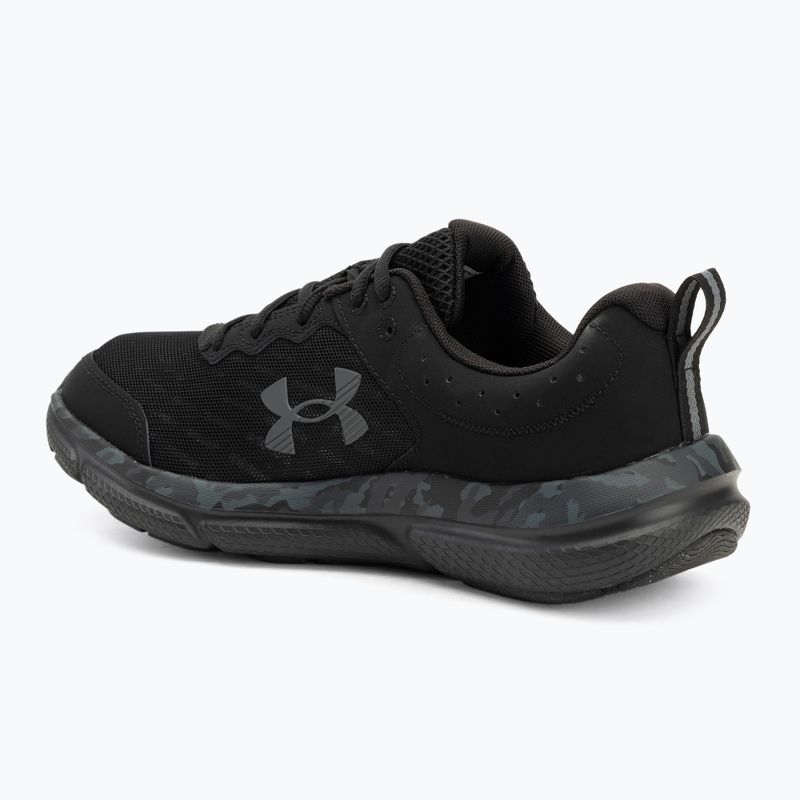 Under Armour Charged Assert 10 Camo nero/nero/grigio scarpe da corsa da uomo 3