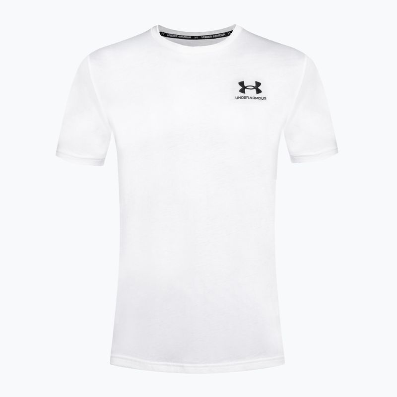 Maglietta Under Armour Logo Emb Heavyweight da uomo, bianco/nero 5