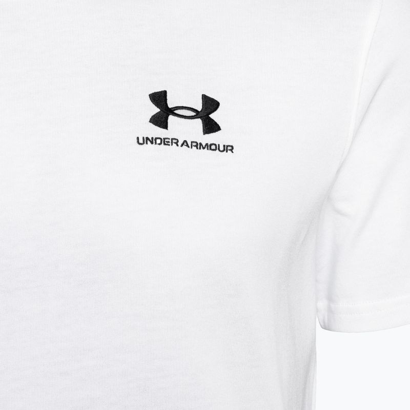 Maglietta Under Armour Logo Emb Heavyweight da uomo, bianco/nero 7