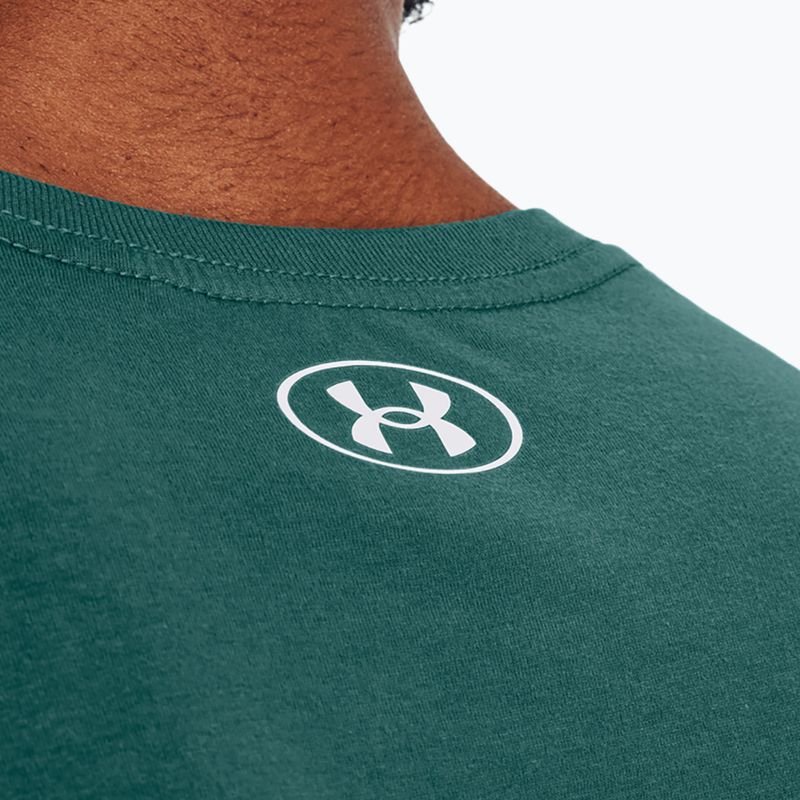 Maglietta Under Armour Boxed Sportstyle coastal bianca/verde da uomo 3