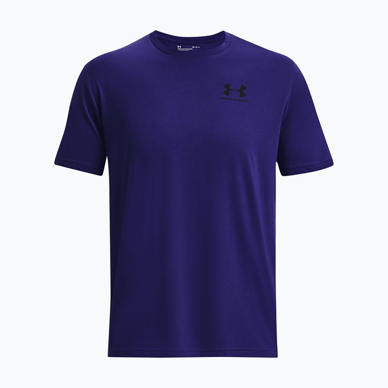 Maglietta Under Armour Sportstyle Uomo petto sinistro blu sonar/nero 3