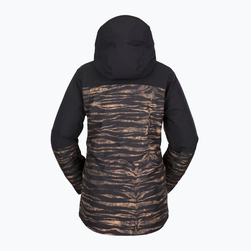Giacca da snowboard da donna Volcom Shelter 3D Stretch con stampa tigrata 9