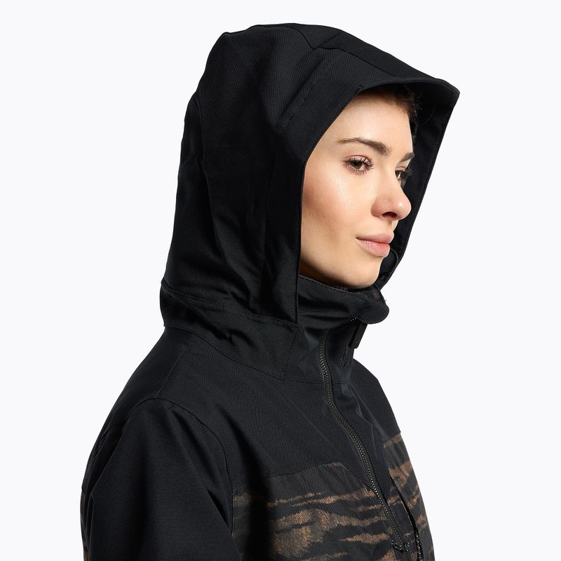 Giacca da snowboard da donna Volcom Shelter 3D Stretch con stampa tigrata 4