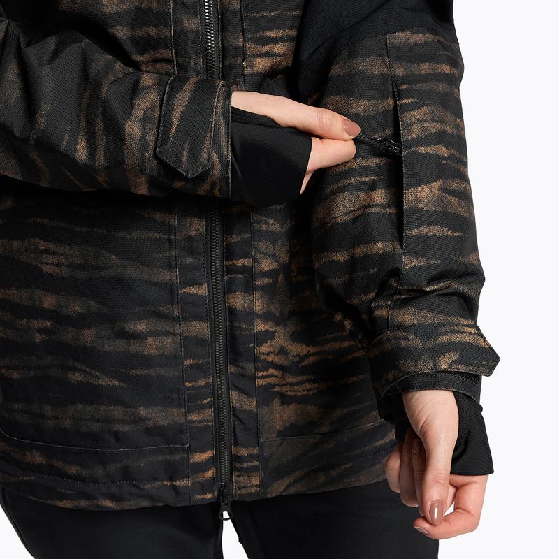 Giacca da snowboard da donna Volcom Shelter 3D Stretch con stampa tigrata 6
