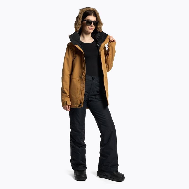 Giacca da snowboard da donna Volcom Shadow Ins caramello 2