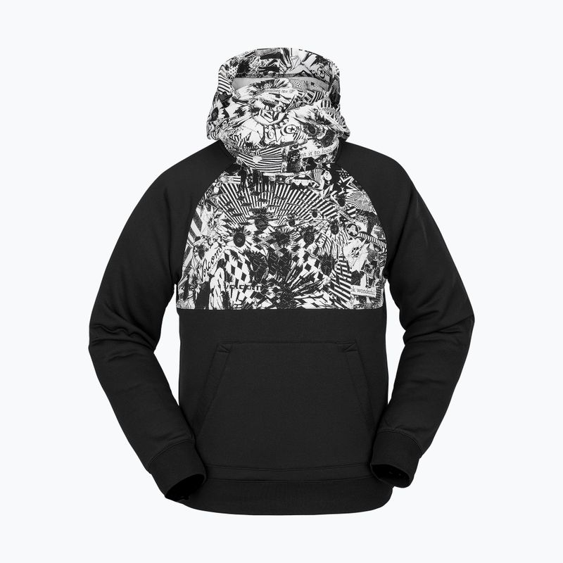 Felpa con cappuccio Volcom Hydro Riding Uomo 2022 nero/bianco