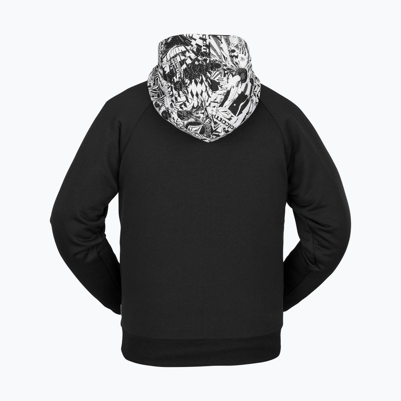 Felpa con cappuccio Volcom Hydro Riding Uomo 2022 nero/bianco 2