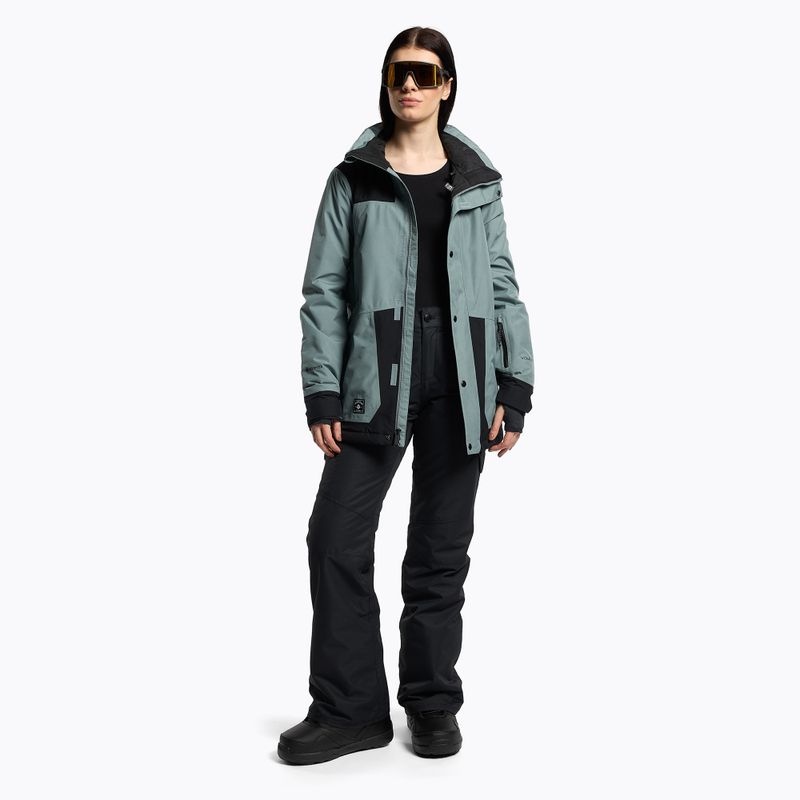 Giacca da snowboard donna Volcom Ell Ins Gore-Tex verde cenere 2
