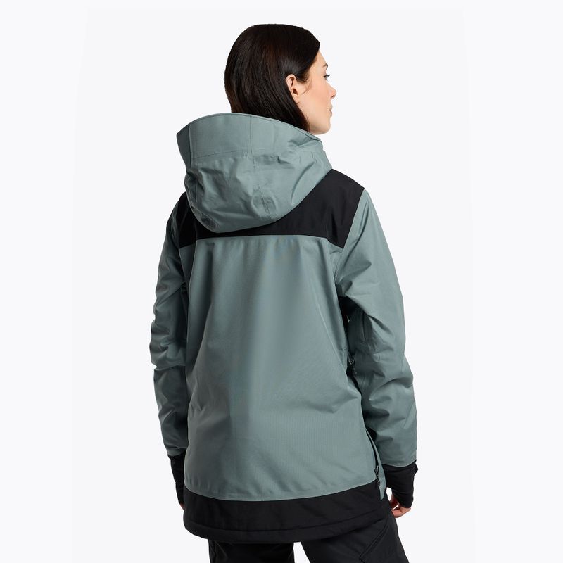 Giacca da snowboard donna Volcom Ell Ins Gore-Tex verde cenere 3