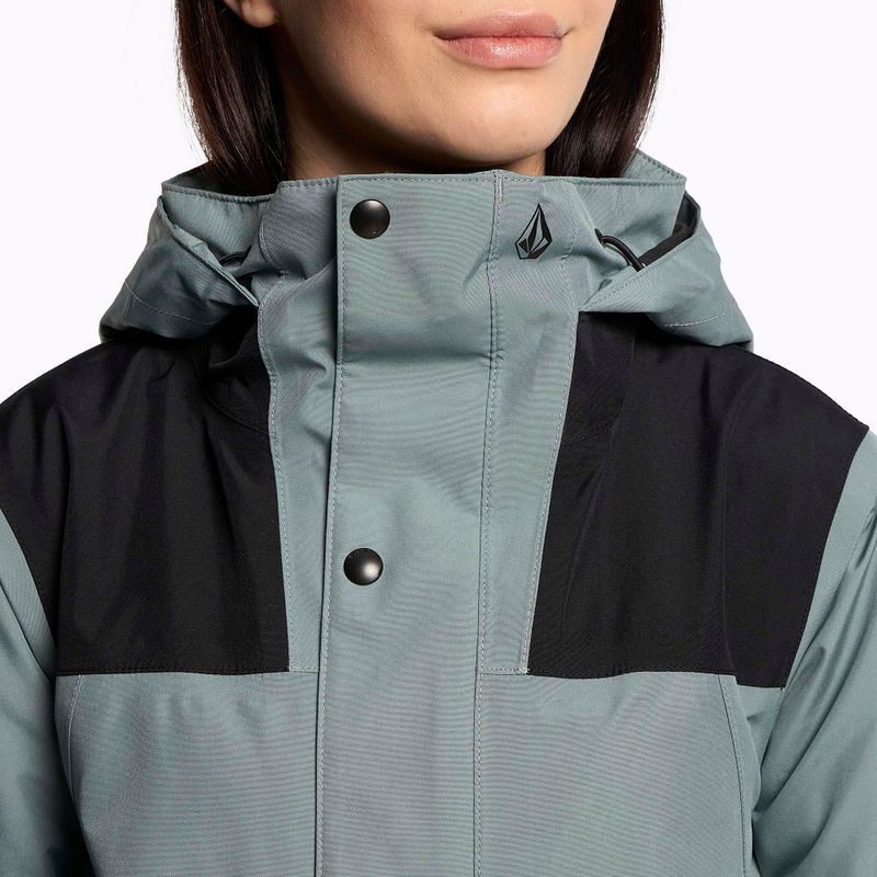 Giacca da snowboard donna Volcom Ell Ins Gore-Tex verde cenere 5