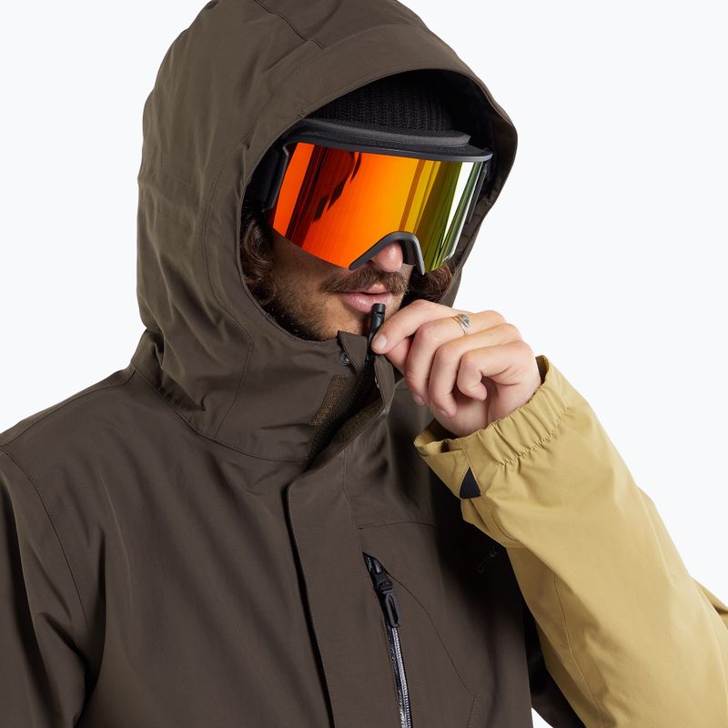 Giacca da snowboard da uomo Volcom L Ins Gore-Tex marrone 4