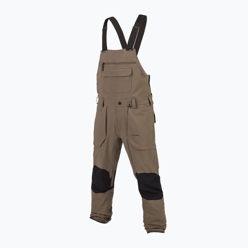 Pantaloni da snowboard Volcom Roan Bib Overall da uomo in teak