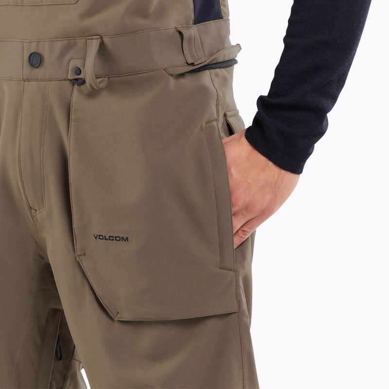 Pantaloni da snowboard Volcom Roan Bib Overall da uomo in teak 6