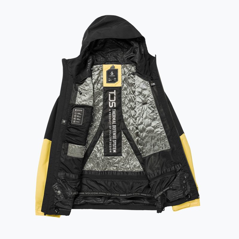 Giacca da snowboard Volcom Tds 2L Gore-Tex da uomo giallo scuro 12