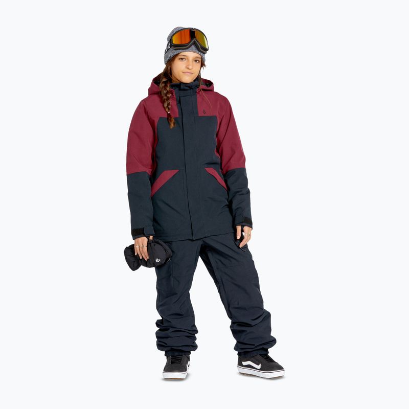 Giacca da snowboard da donna Volcom Shelter 3D Stretch bordeaux 2