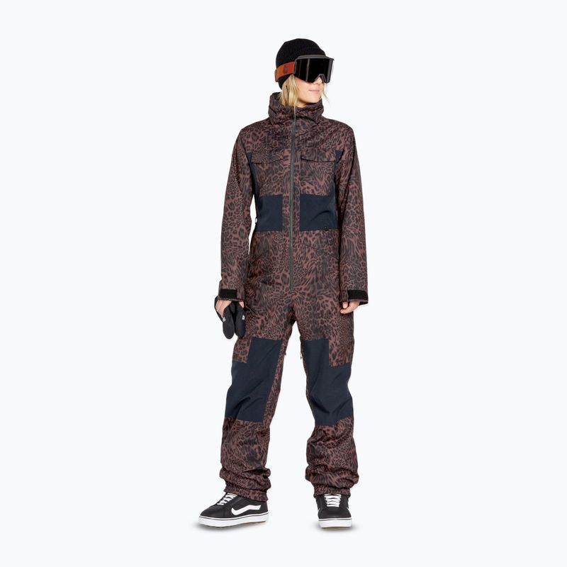 Tuta da snowboard da donna Volcom Shiloh Snow leopardo 3