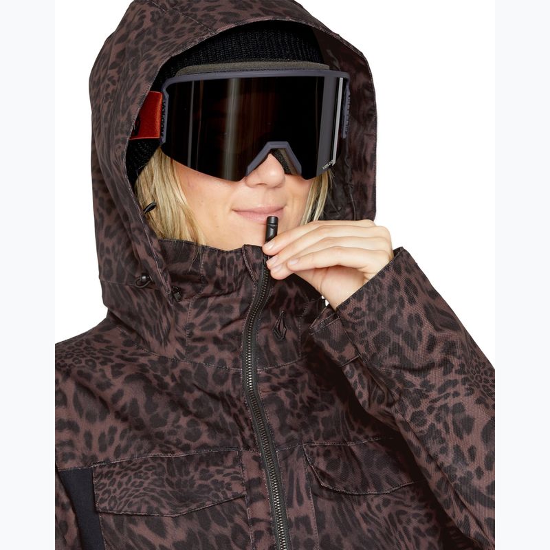 Tuta da snowboard da donna Volcom Shiloh Snow leopardo 5