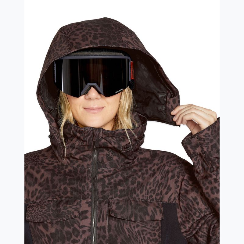 Tuta da snowboard da donna Volcom Shiloh Snow leopardo 6