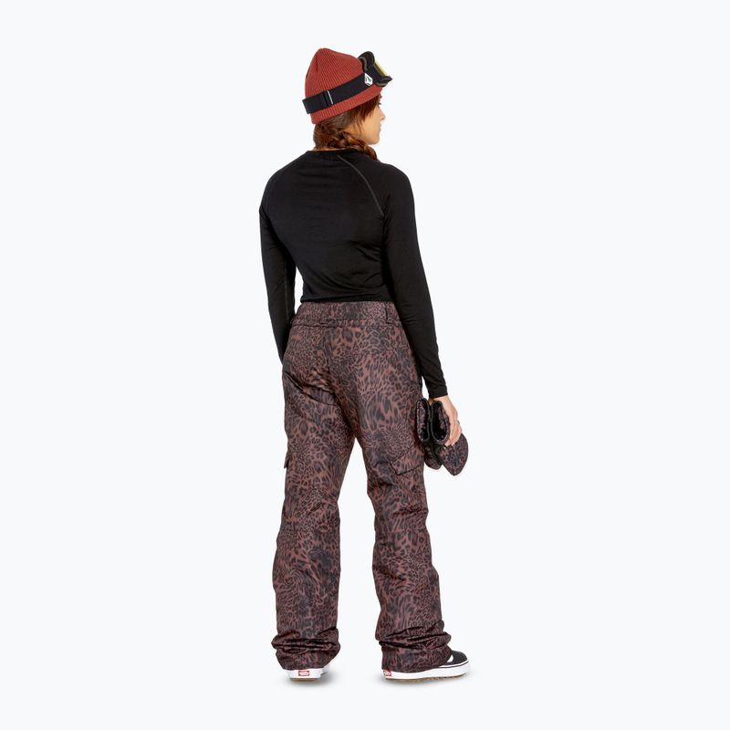 Pantaloni da snowboard da donna Volcom Bridger Ins leopardati 3