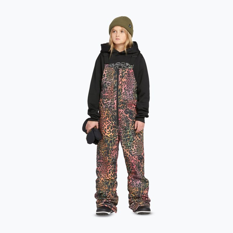 Pantaloni da snowboard per bambini Volcom Barkley Ins Bib Overall acid