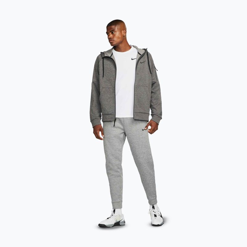 Felpa da allenamento uomo Nike Therma Fit Full-Zip charcoal heathr/dark smoke grey/black 2