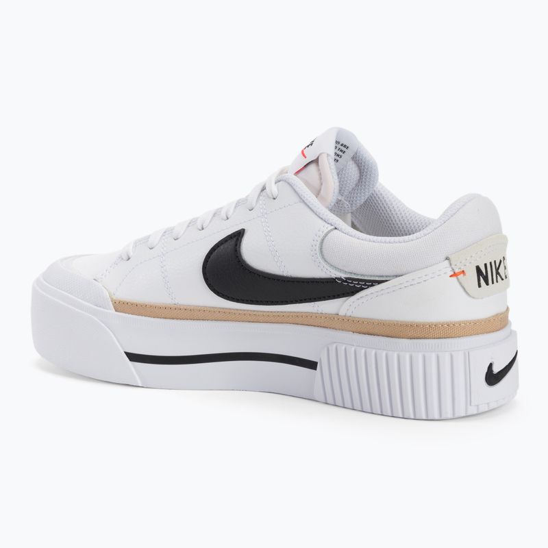 Nike Court Legacy Lift scarpe da donna bianco/canapa/arancio/ nero 4