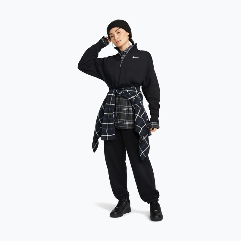 Felpa donna Nike Sportswear Phoenix Fleece 1/2 Zip Cropped black/sail 2