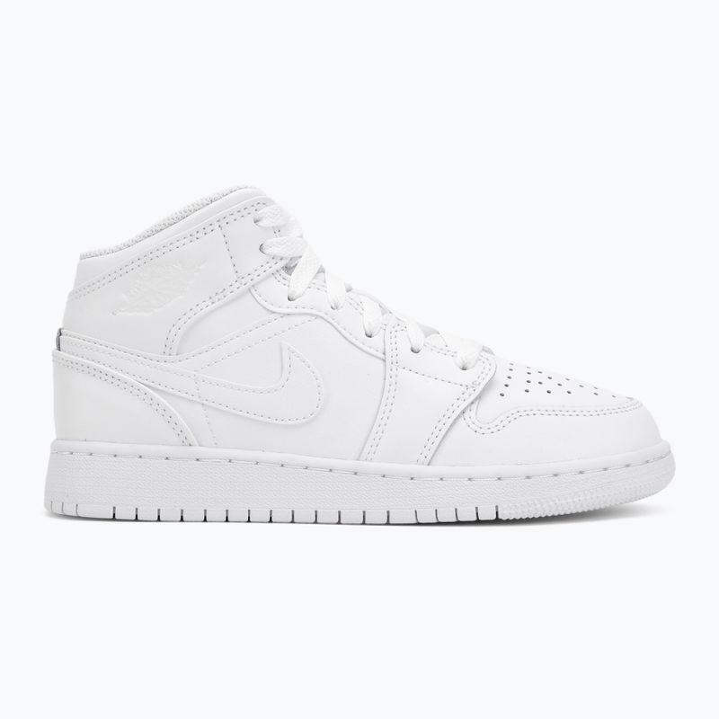 Scarpe da bambino Nike Jordan 1 Mid white/white/white 2