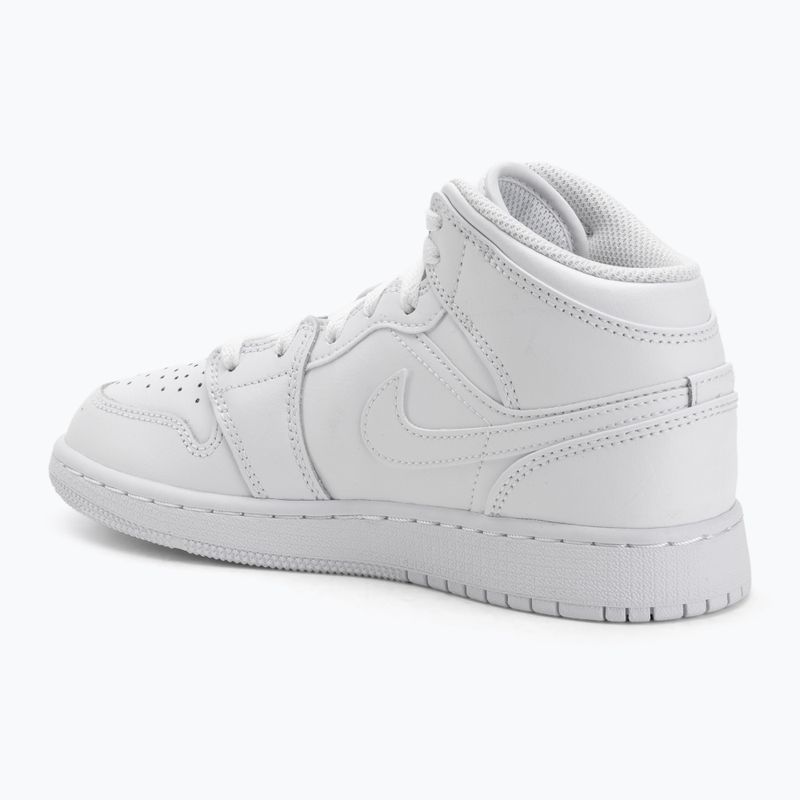 Scarpe Jordan 1 Mid white/white/white 3