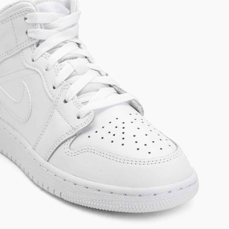 Scarpe Jordan 1 Mid white/white/white 7