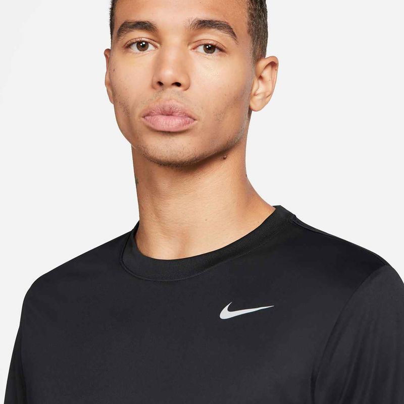 Uomo Nike Dri-FIT Legend manica lunga da allenamento nero/argento opaco 4