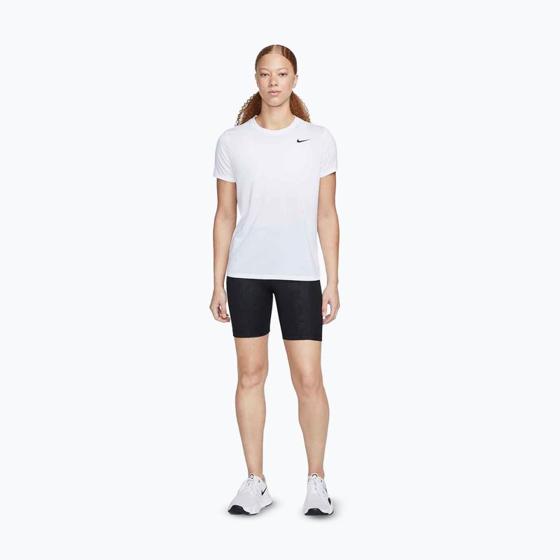 T-shirt da allenamento donna Nike Dri-Fit white/black 2