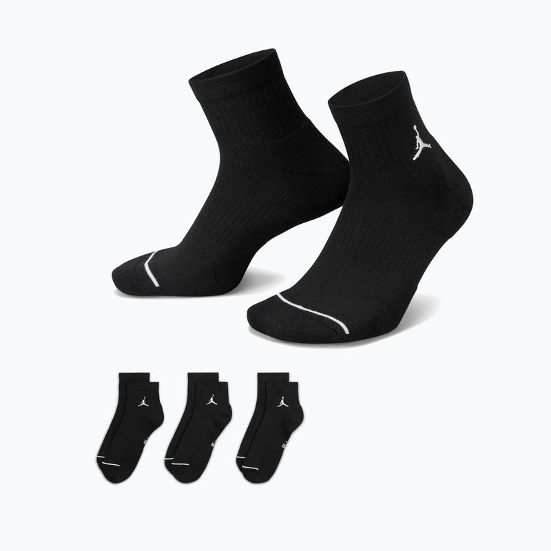 Calze Jordan Everyday Ankle 3 pairs black/white 8