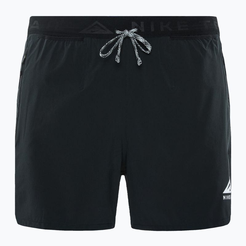 Pantaloncini da corsa Nike Trial Second Sunrise Dri-Fit da uomo nero/grigio fumo scuro/bianco