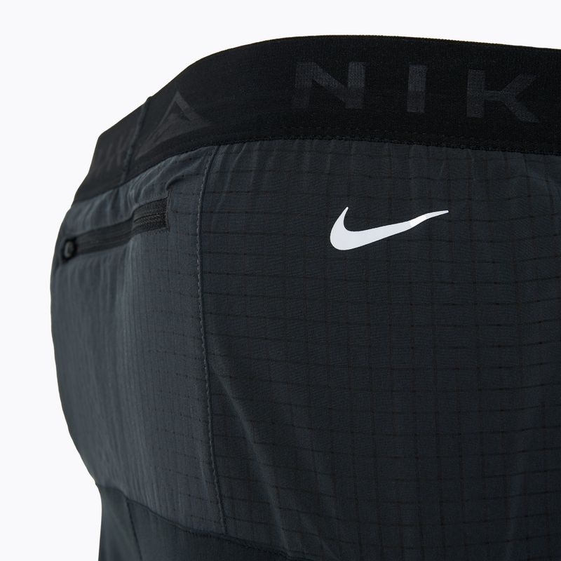 Pantaloncini da corsa Nike Trial Second Sunrise Dri-Fit da uomo nero/grigio fumo scuro/bianco 3