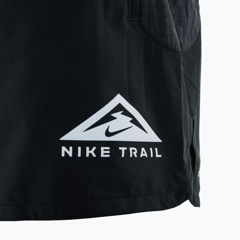 Pantaloncini da corsa Nike Trial Second Sunrise Dri-Fit da uomo nero/grigio fumo scuro/bianco 4