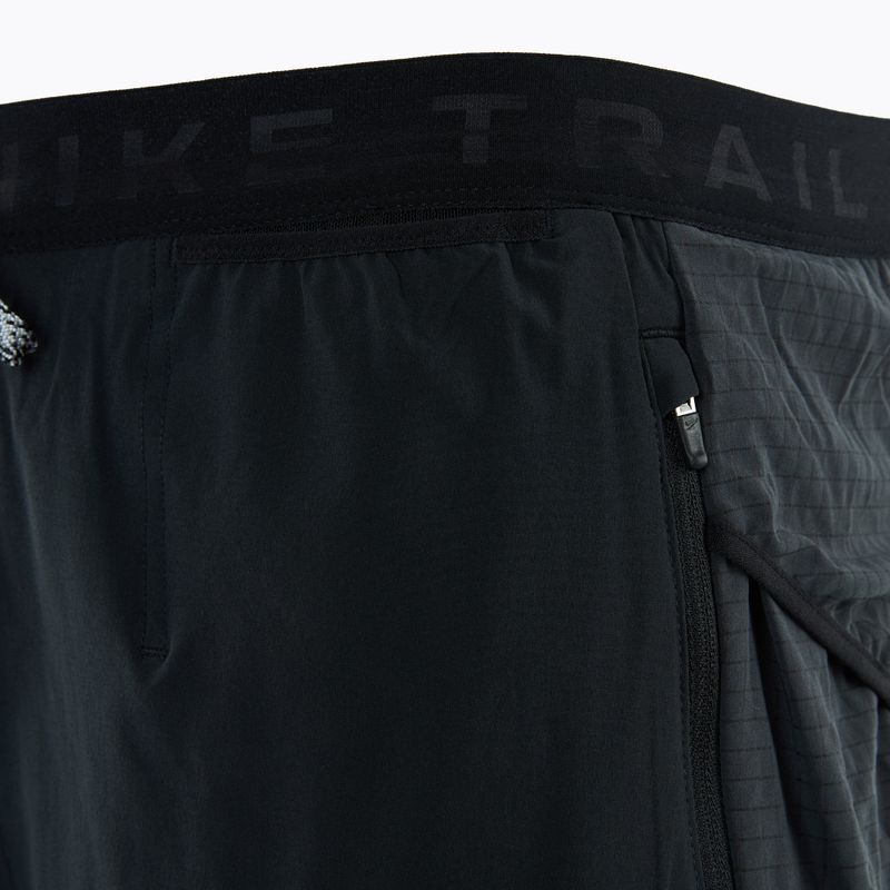 Pantaloncini da corsa Nike Trial Second Sunrise Dri-Fit da uomo nero/grigio fumo scuro/bianco 5