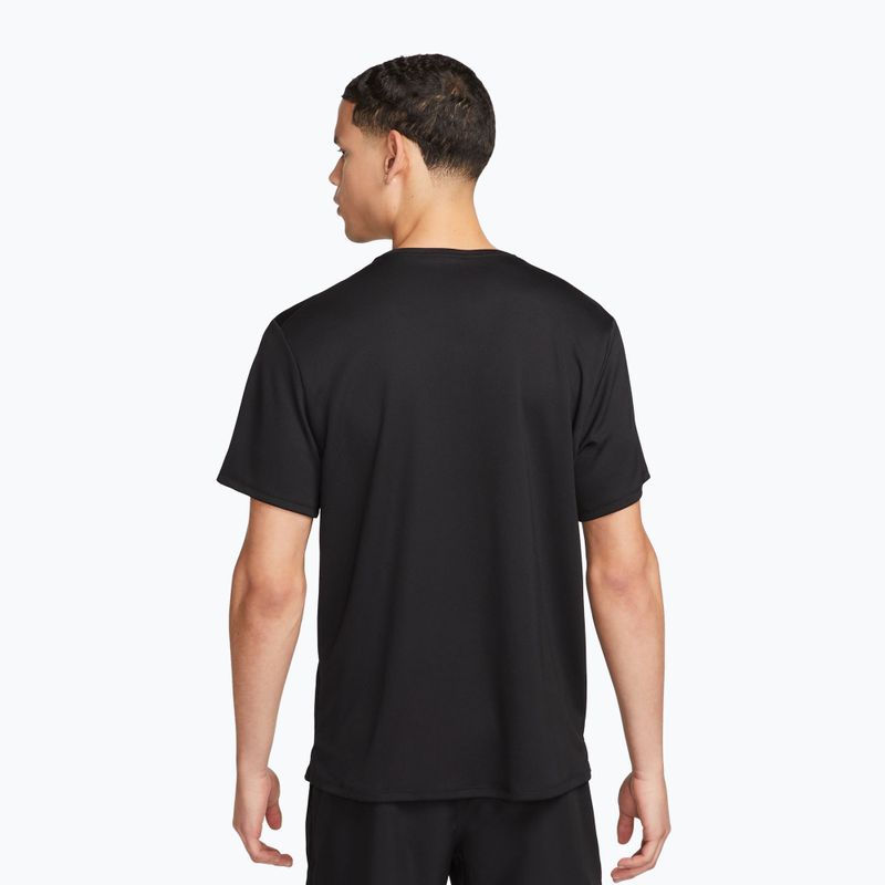 Maglietta da corsa Nike Miler Dri-Fit UV da uomo, nero 2