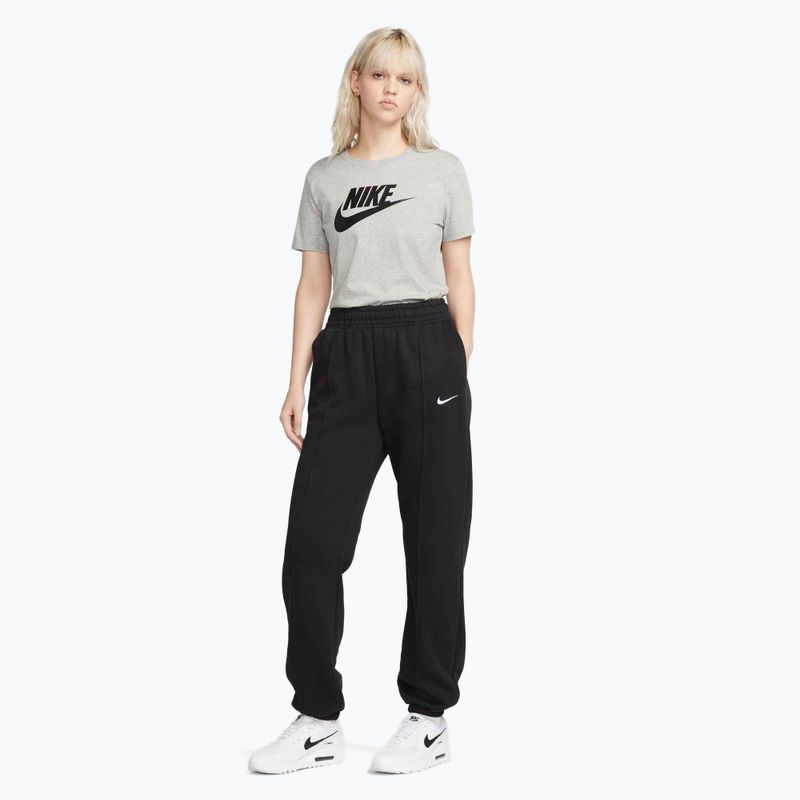 Maglietta Nike Sportswear Club Essentials Logo donna grigio scuro erica/nero 2