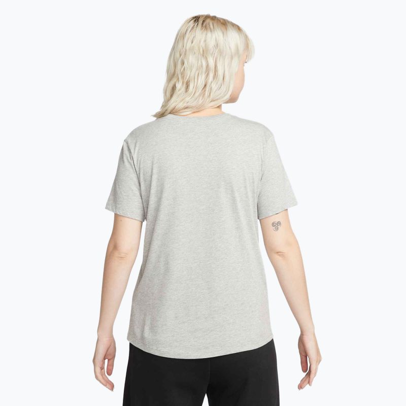Maglietta Nike Sportswear Club Essentials Logo donna grigio scuro erica/nero 3