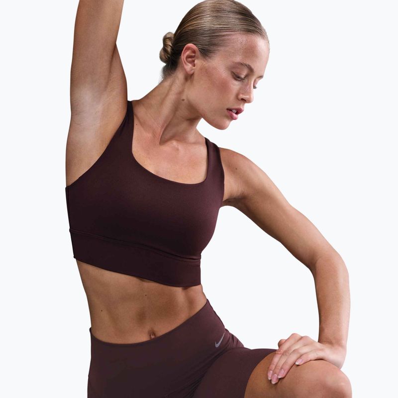 Reggiseno sportivo Nike Zenvy Medium-Support burgundy crush/sail 4