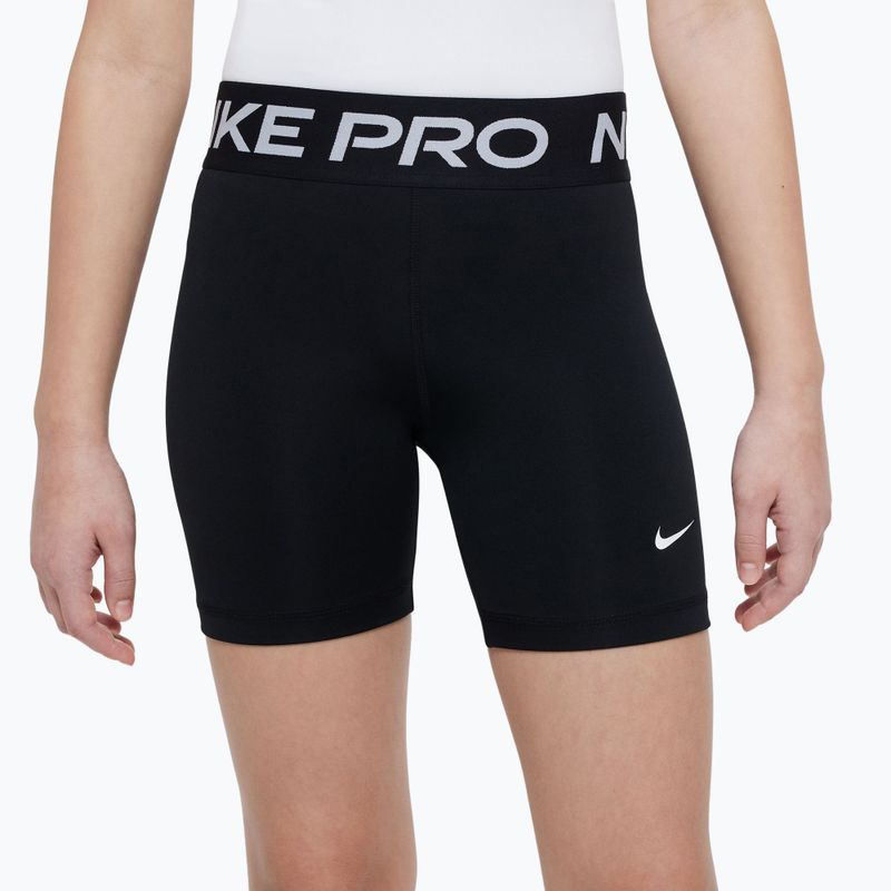Pantaloncini per bambini Nike Pro Dri-Fit 5" carbon black/white 3