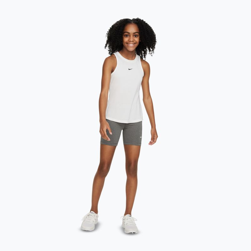 Pantaloncini per bambini Nike Pro Dri-Fit 5" carbon heather/white 2
