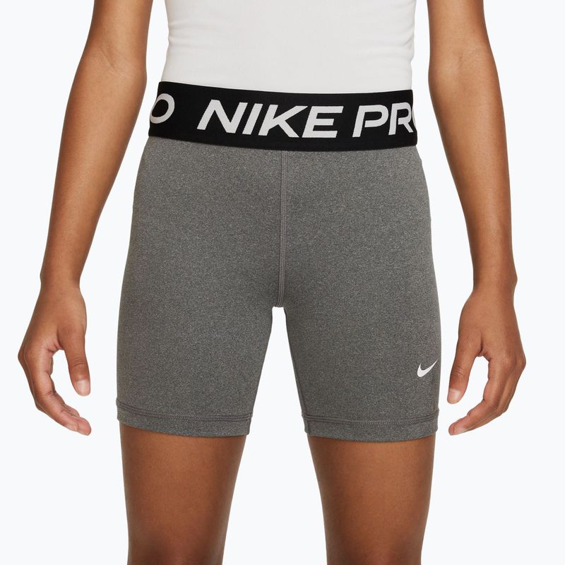 Pantaloncini per bambini Nike Pro Dri-Fit 5" carbon heather/white 3