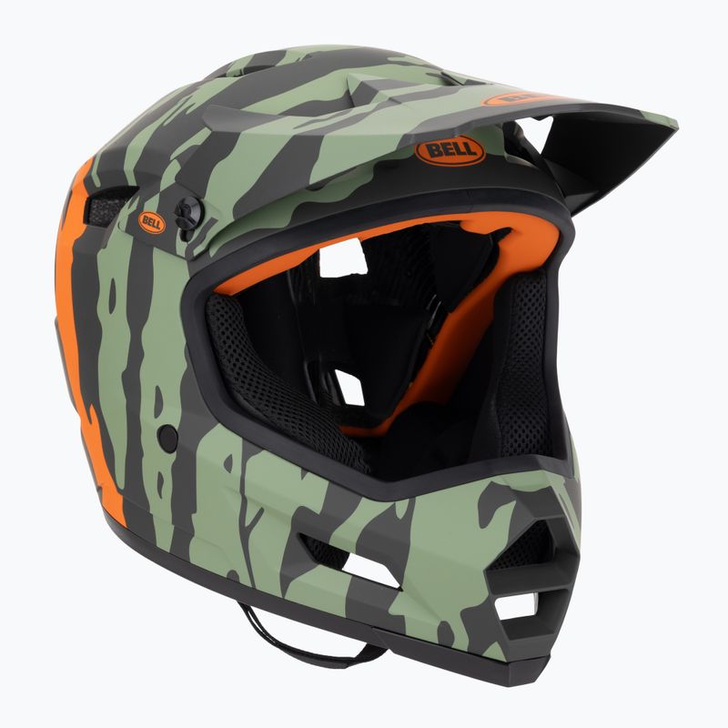 Casco bici Bell Sanction 2 DLX Mips ravine opaco verde scuro/arancione