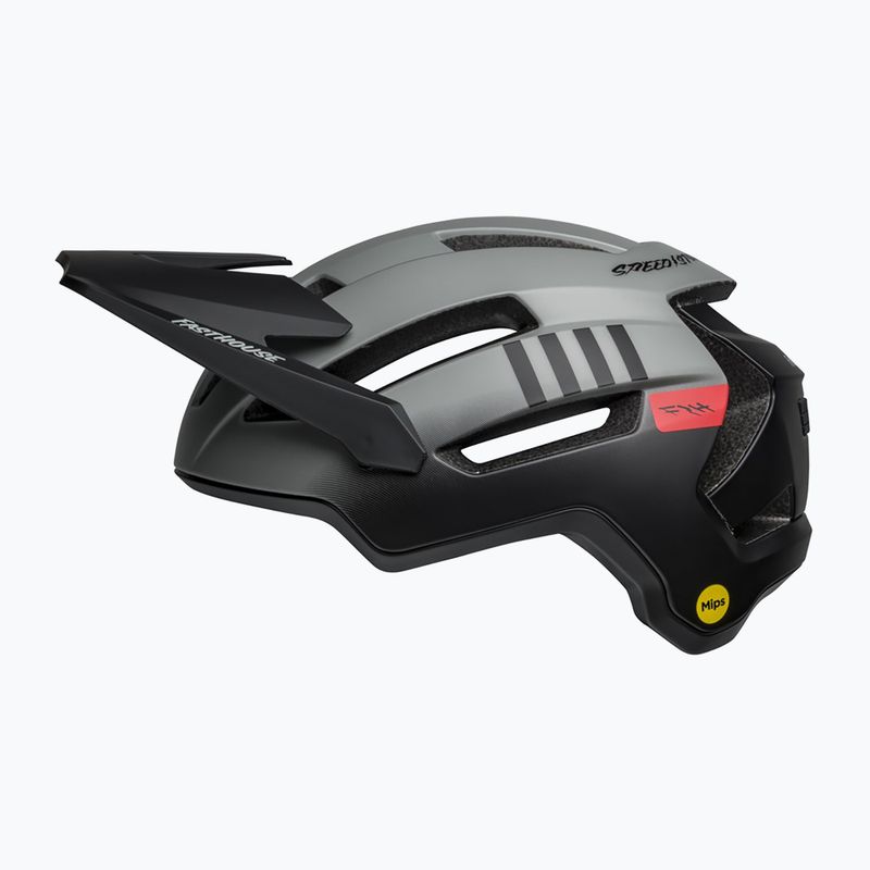 Casco da bici Bell 4Forty Air Integrated MIPS fasthouse grigio lucido opaco/nero 3