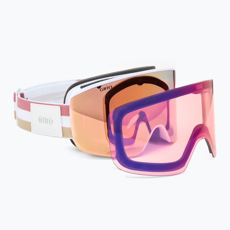 Occhiali da sci da donna Giro Ella white lx stripe/rose gold/infrared